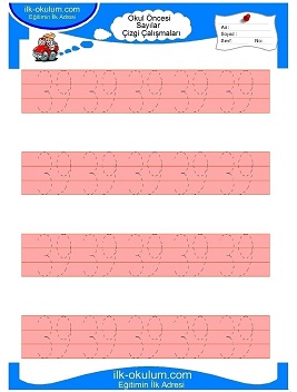 Çocuklar İçin Çizgi Çalışma Sayfaları 